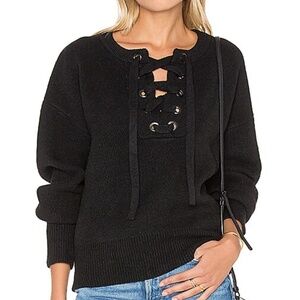 Rails Olivia Lace-up Sweater